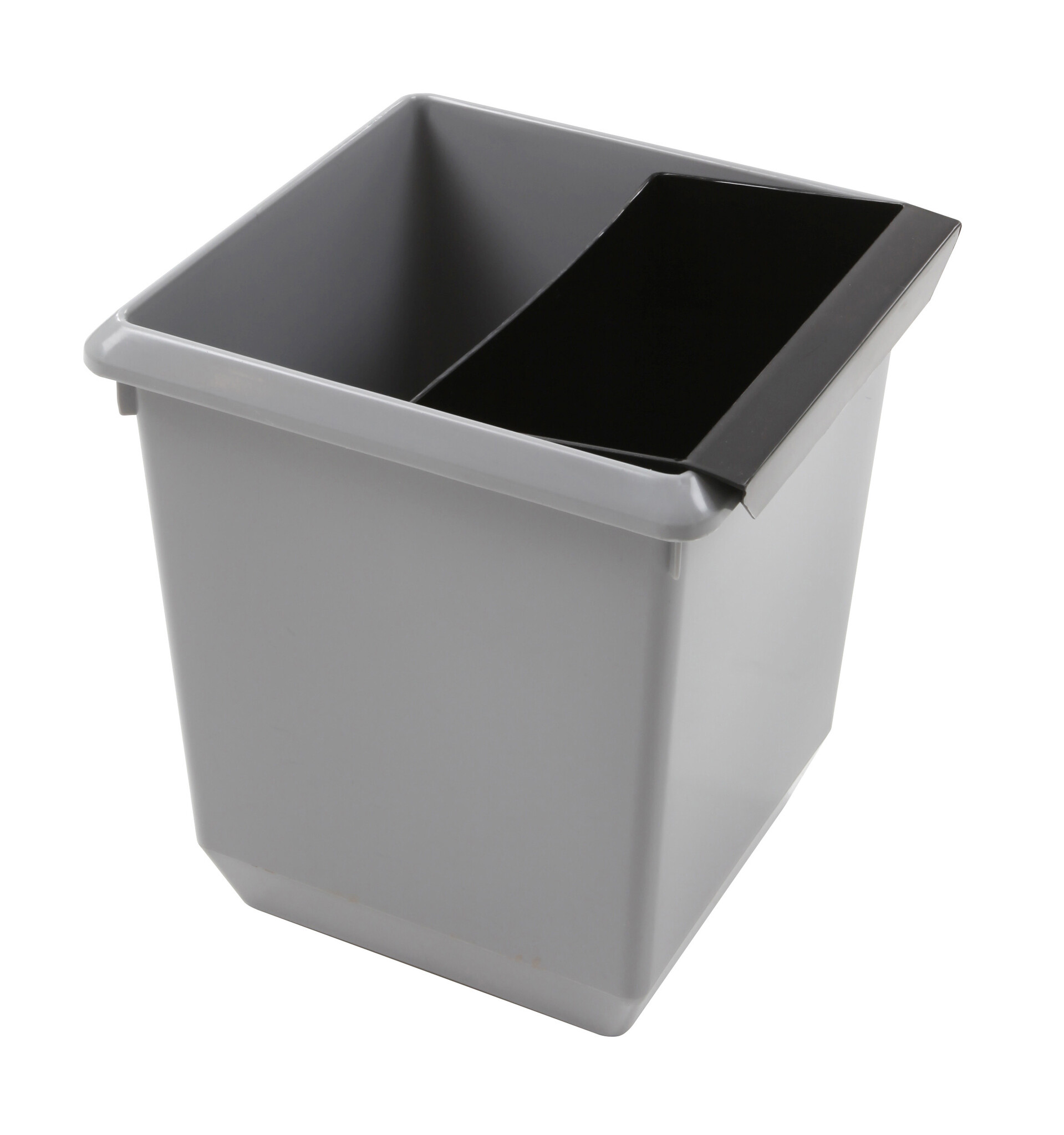 Vierkant tapse papierbak 21 liter grijs