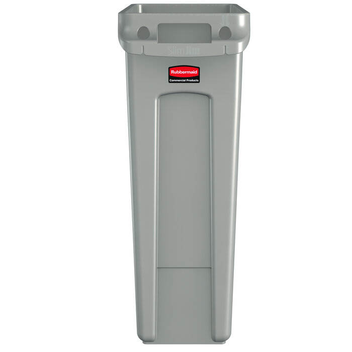 Rubbermaid Slim Jim met luchtsleuven 87 liter beige