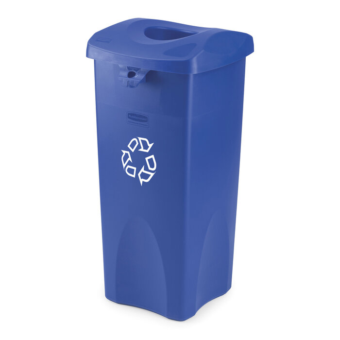 Rubbermaid Untouchable container (blauw, recyclingsymbool)