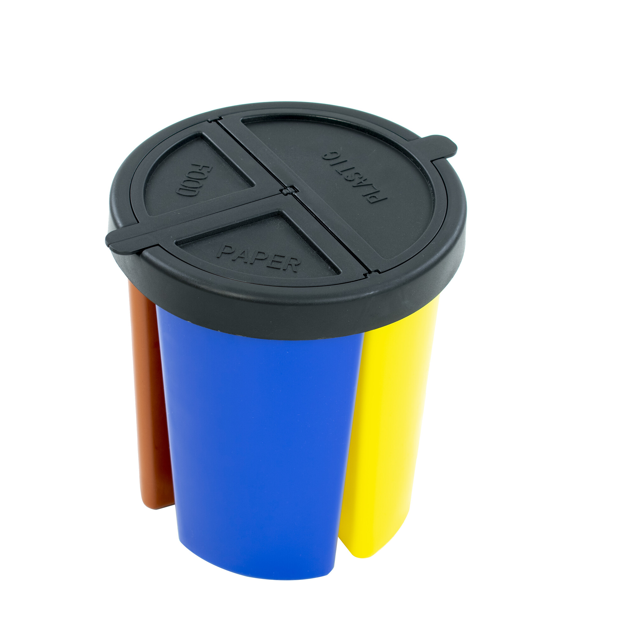 A-Select Eco Bin recycling set (zwart, geel, bruin, blauw)