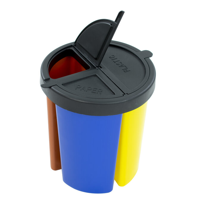 A-Select Eco Bin recycling set (zwart, geel, bruin, blauw)