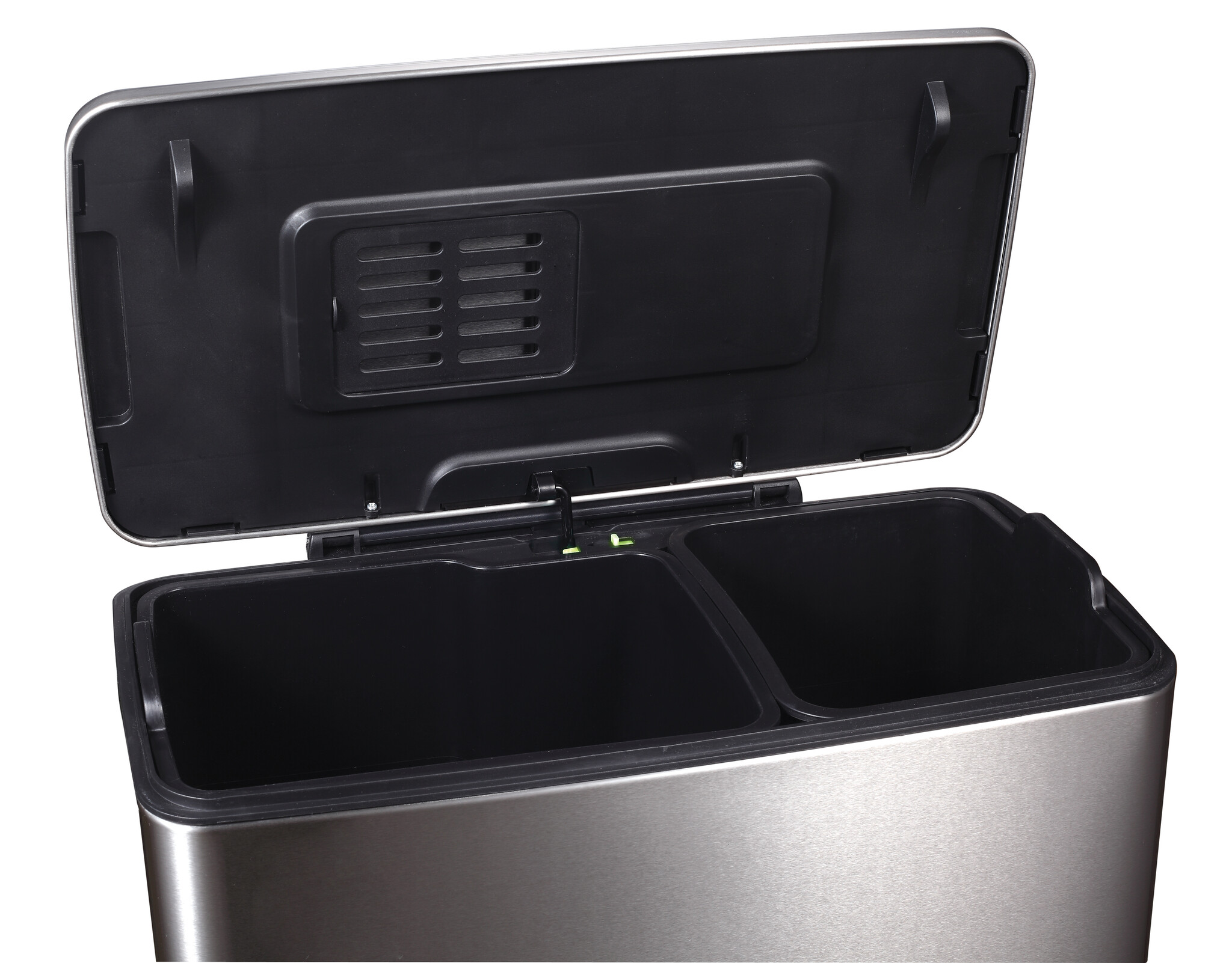 EKO E-Cube recycling pedaalemmer 28+18 liter mat RVS