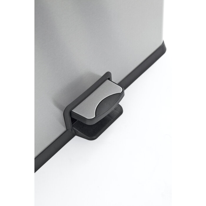 EKO Rejoice recycling pedaalemmer 30+30 liter mat RVS