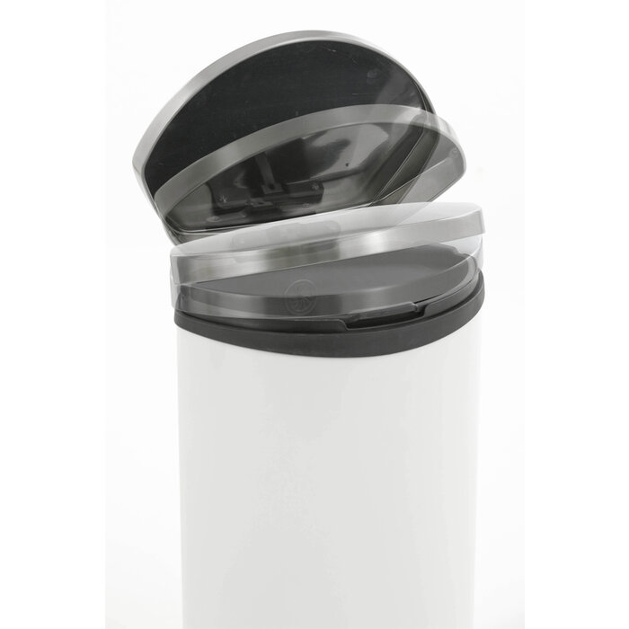 EKO Shell Bin pedaalemmer 30 liter (wit, mat RVS)