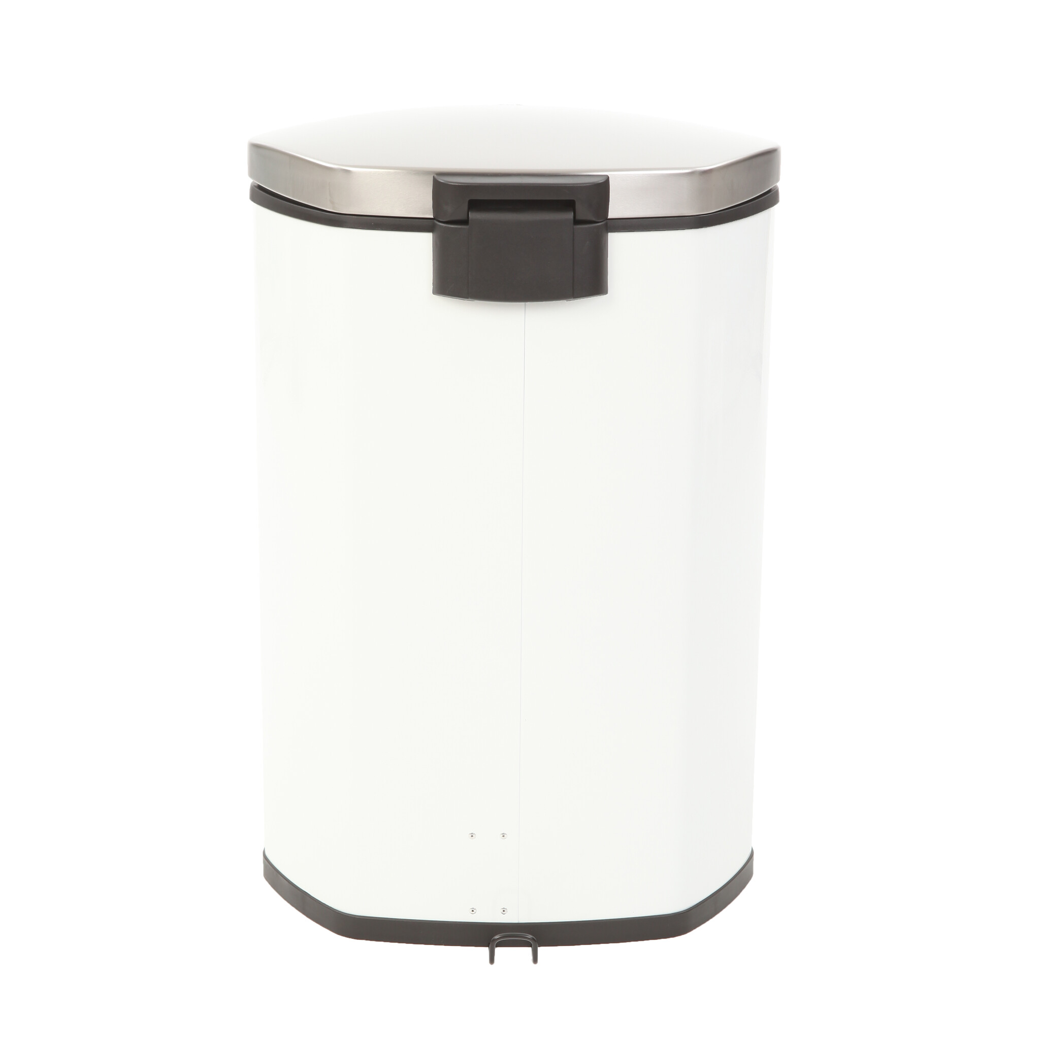EKO Shell Bin pedaalemmer 50 liter (wit, mat RVS)