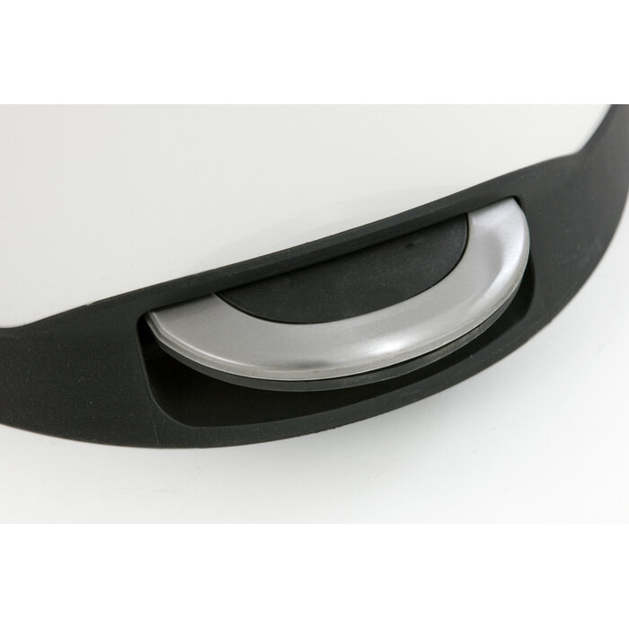 EKO Shell Bin recycling pedaalemmer 22+22 liter (wit, mat RVS)