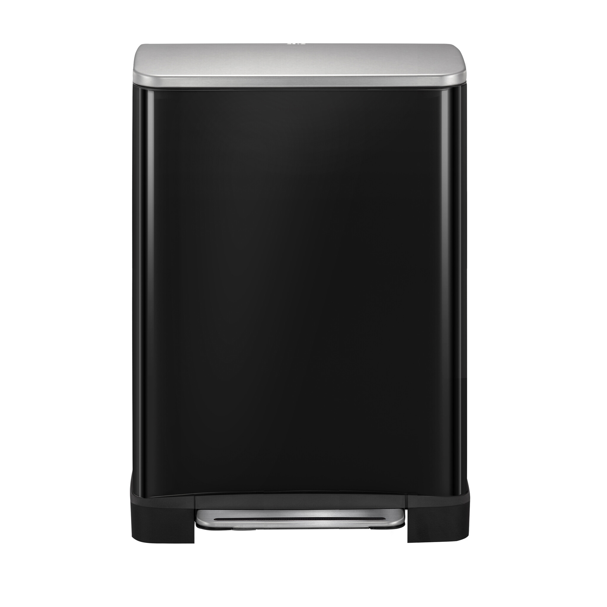 EKO E-Cube pedaalemmer 40 liter (zwart glanzend, mat RVS)