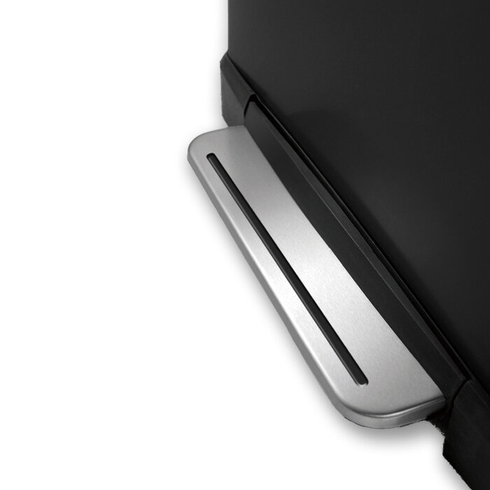 EKO E-Cube pedaalemmer 40 liter (zwart glanzend, mat RVS)