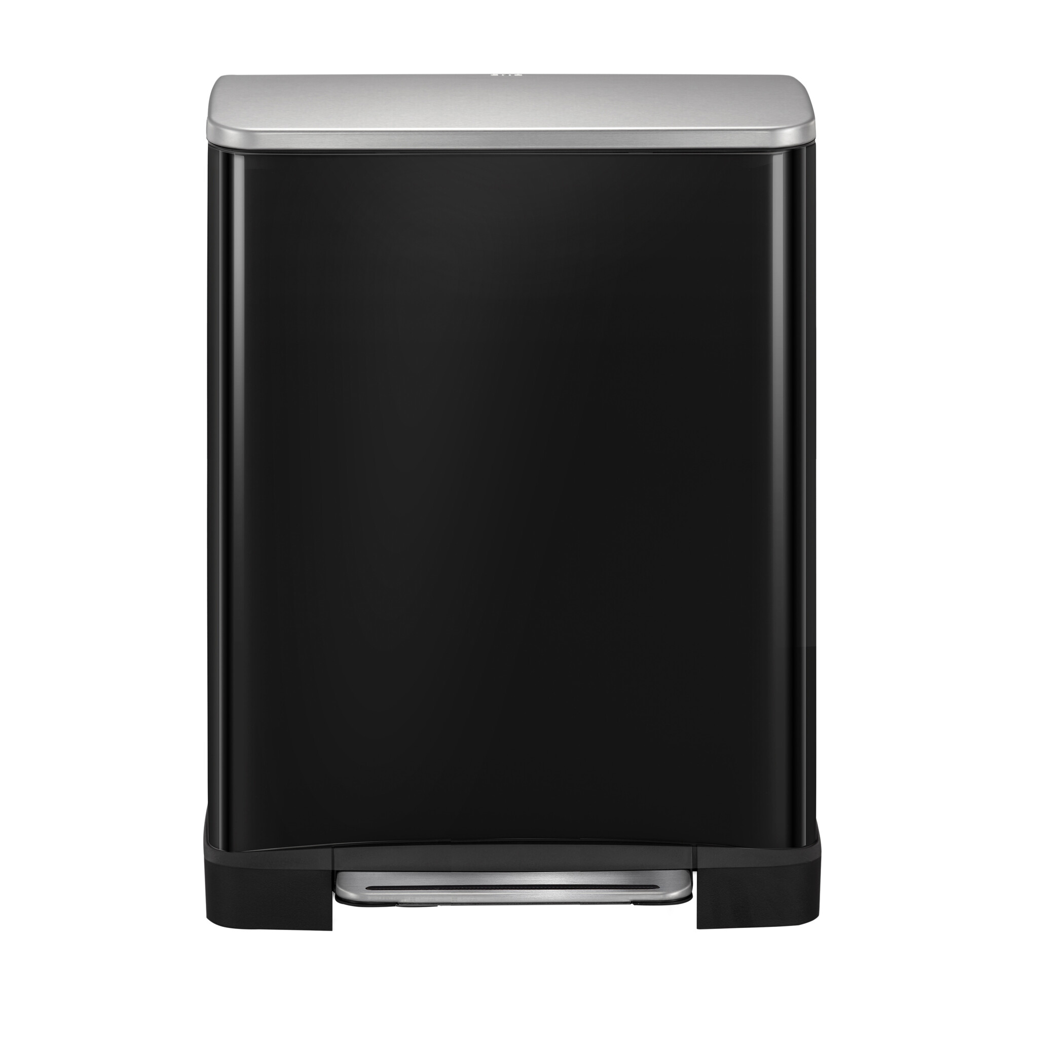 EKO E-Cube pedaalemmer 50 liter (zwart glanzend, mat RVS)