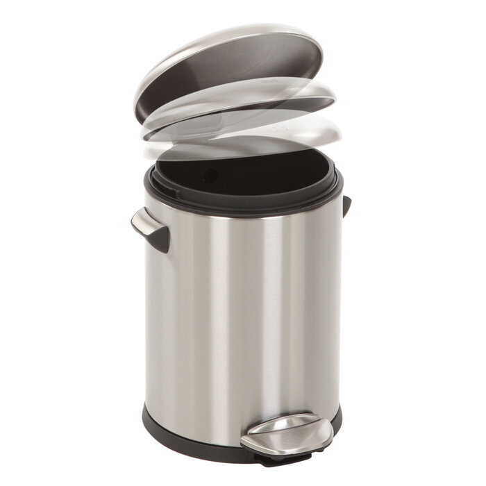 EKO Belle Deluxe pedaalemmer 5 liter mat RVS