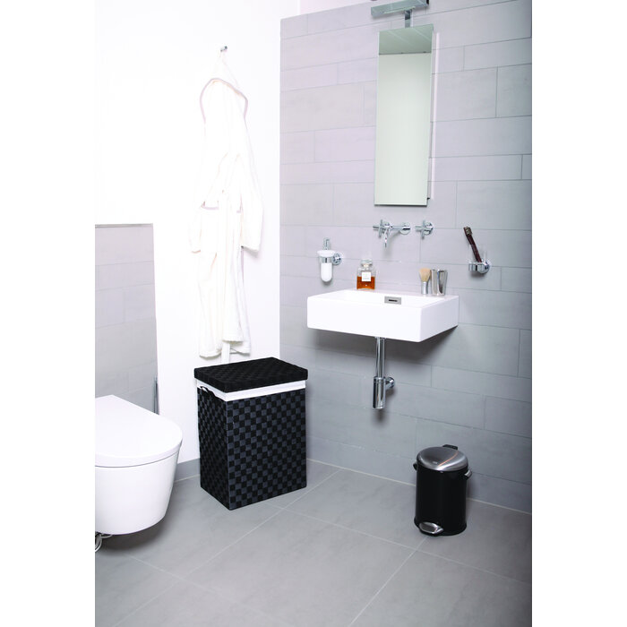 EKO Belle Deluxe pedaalemmer 5 liter (zwart glanzend, mat RVS)