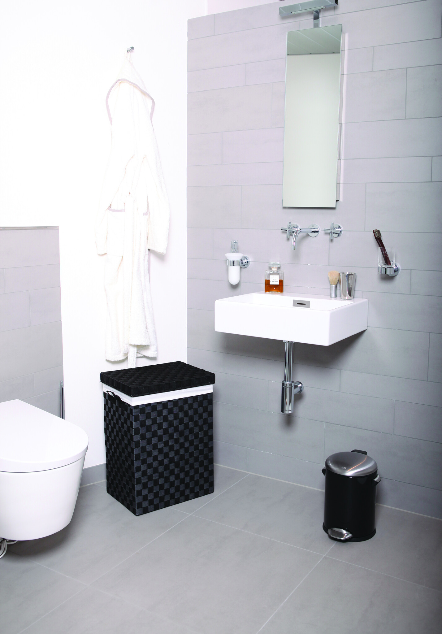 EKO Belle Deluxe pedaalemmer 5 liter (zwart glanzend, mat RVS)