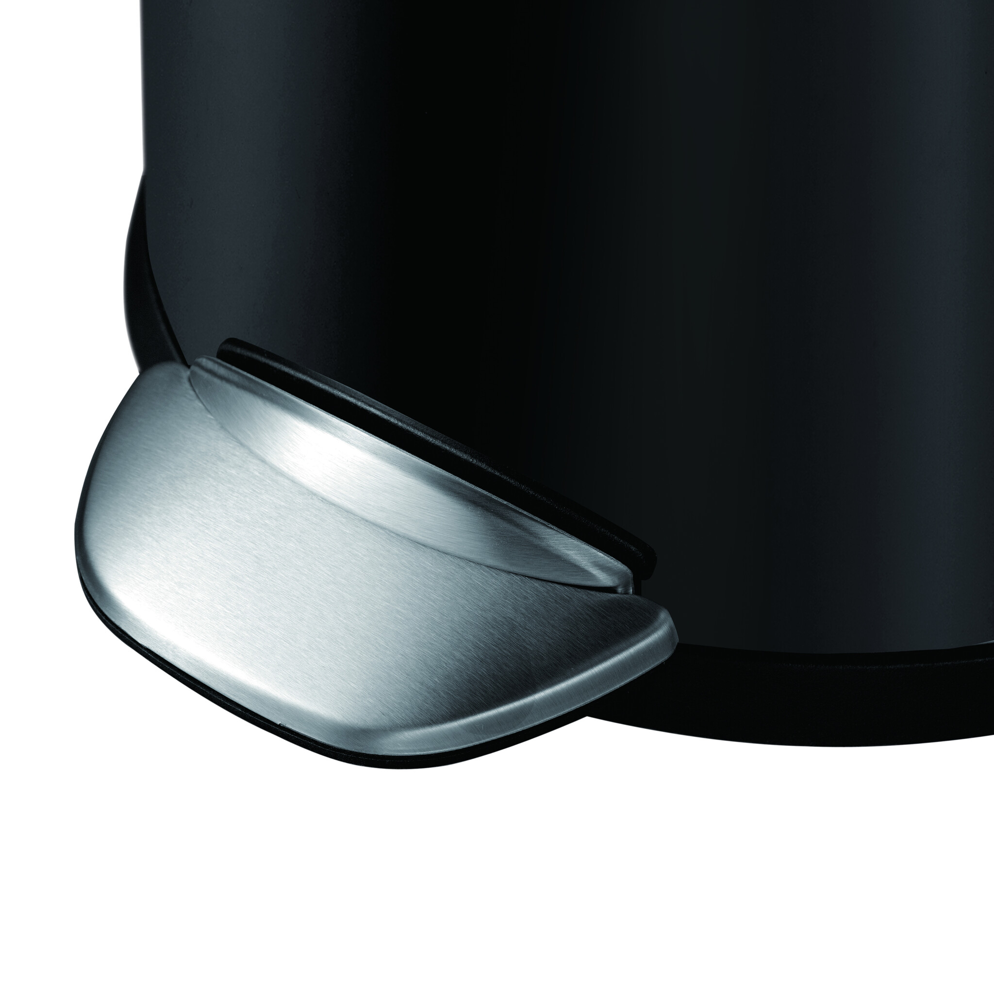 EKO Belle Deluxe pedaalemmer 12 liter (zwart glanzend, mat RVS)