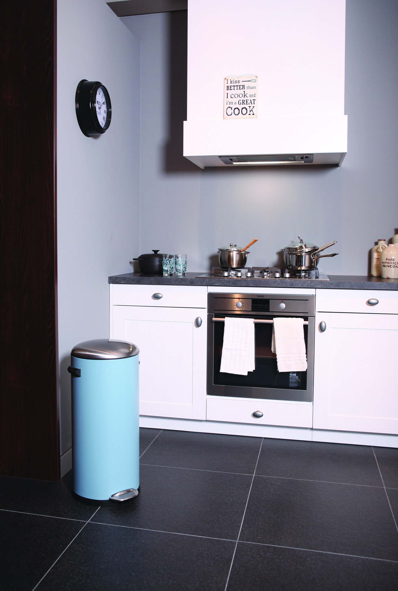 EKO Belle Deluxe pedaalemmer 30 liter (licht blauw, sandcoated)