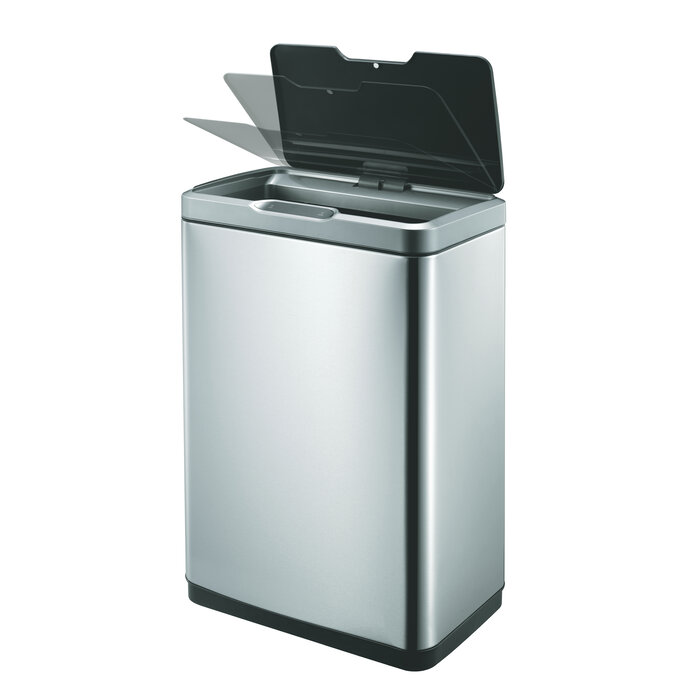 EKO Mirage Sensor Bin 45 liter (mat RVS, zwart)