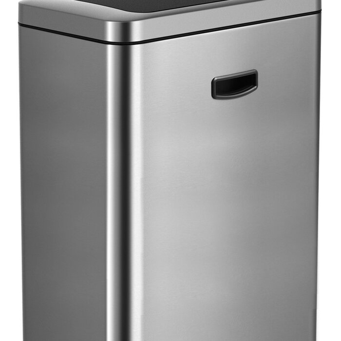 EKO Mirage recycler Sensor Bin 20+20 liter (mat RVS, zwart)