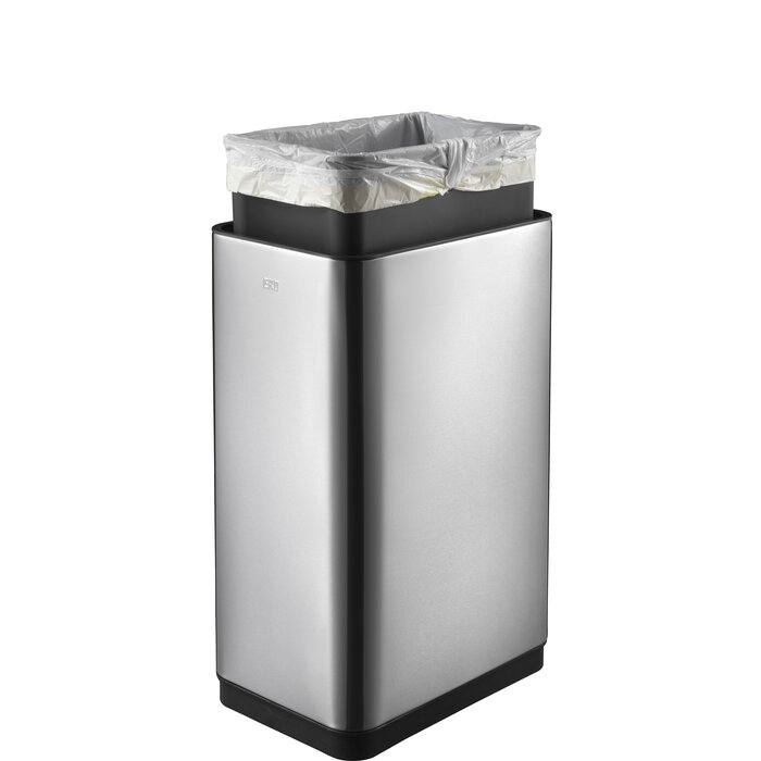 EKO Mirage Sensor Bin 30 liter (mat RVS, zwart)