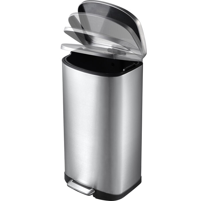 EKO Della pedaalemmer 50 liter mat RVS