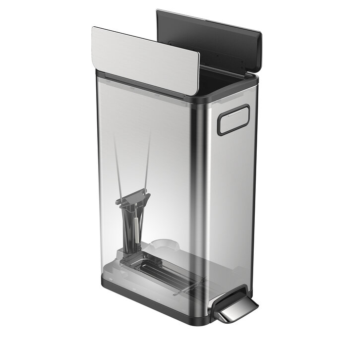 EKO Ecofly pedaalemmer 45 liter mat RVS