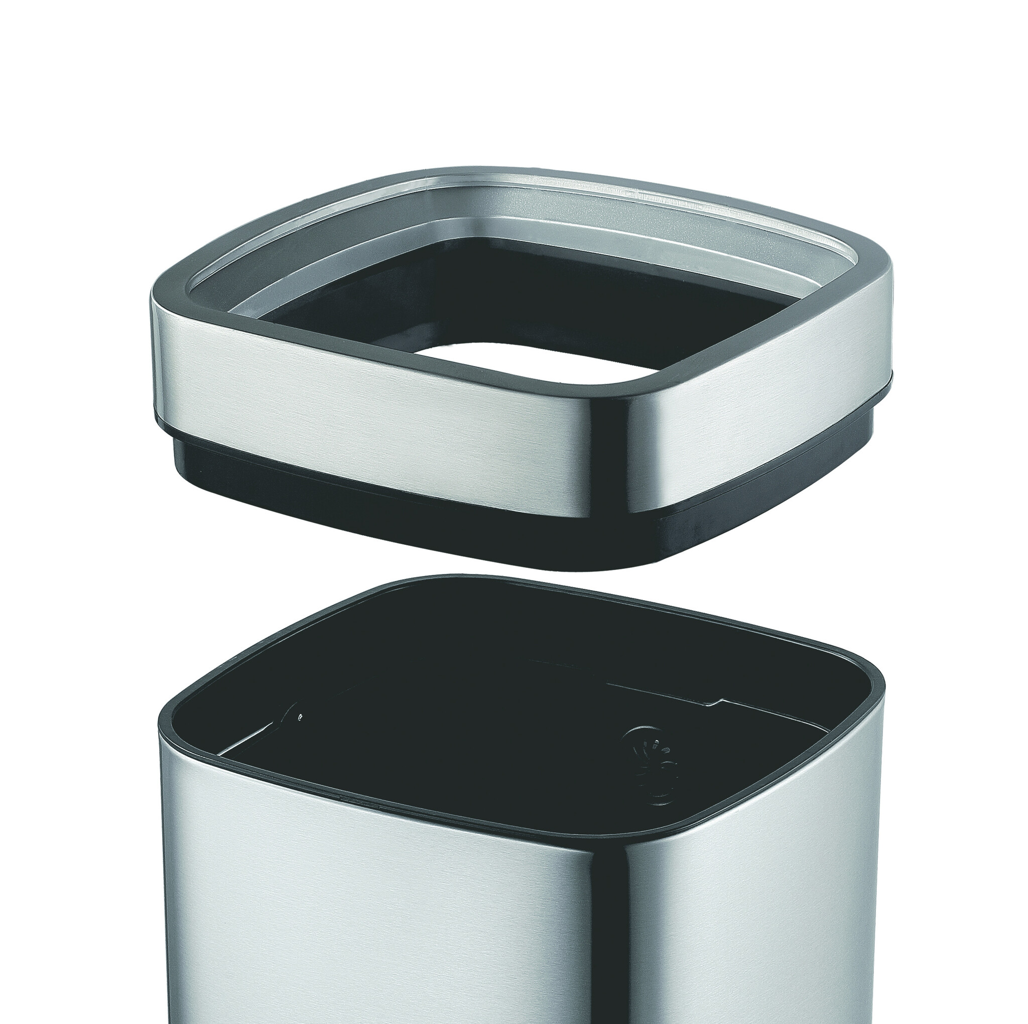 EKO Laguna afvalbak Open Top 35 liter mat RVS