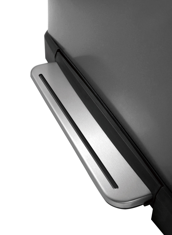 EKO E-Cube recycling pedaalemmer 28+18 liter black steel