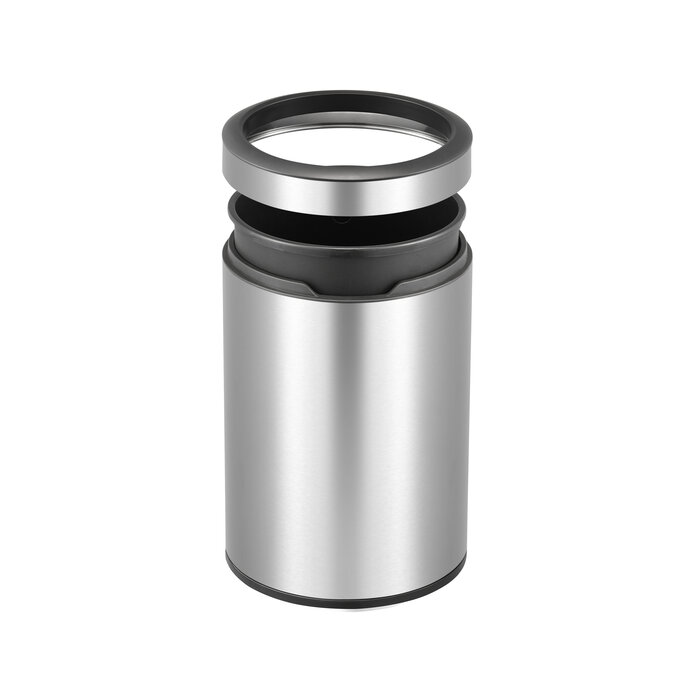 EKO Round Open Top Bin 12 liter mat RVS