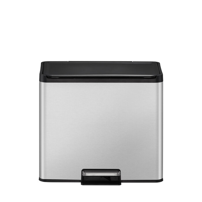 EKO Essential 2 Recycler pedaalemmer 15+15 liter mat RVS