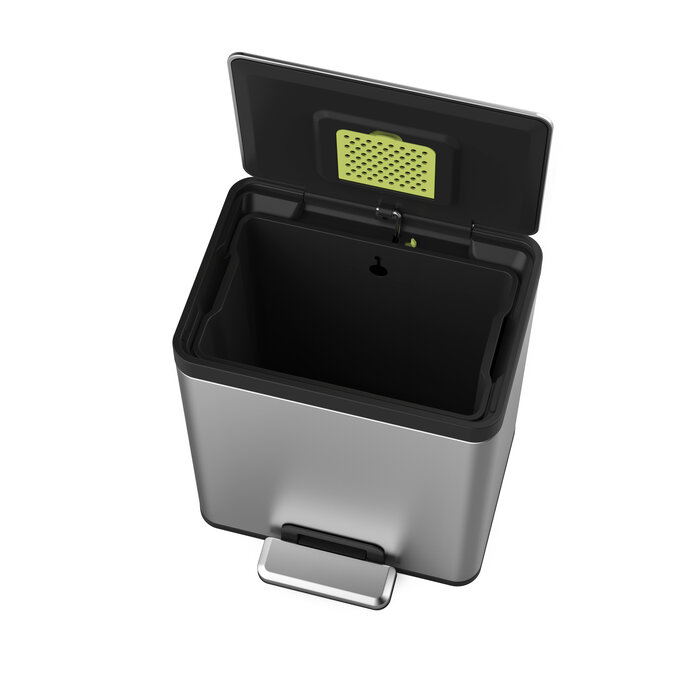 EKO EcoCasa 2 pedaalemmer 45 liter mat RVS