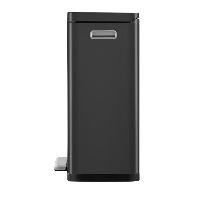 EKO X-Cube pedaalemmer 30 liter (zwart glanzend, mat RVS)