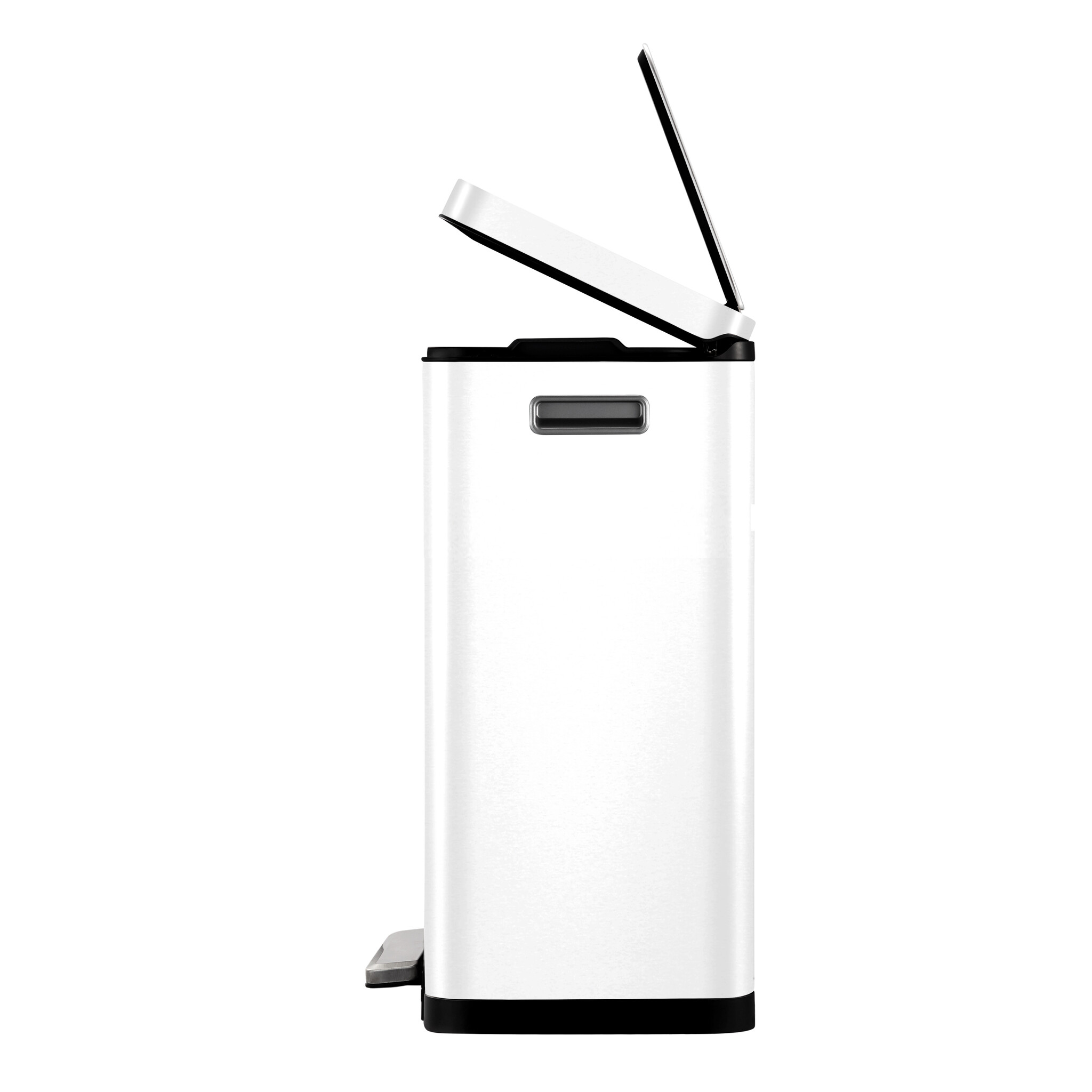 EKO X-Cube recycling pedaalemmer 20+20 liter (wit, mat RVS)