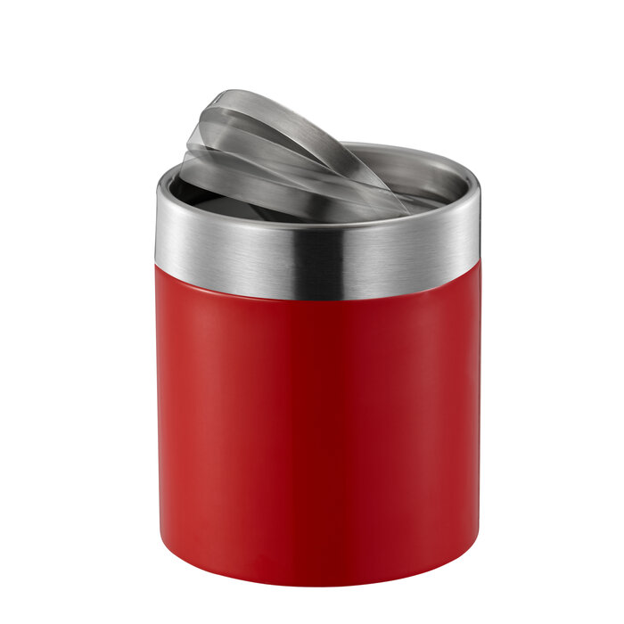 EKO Fandy Tafelafvalbak 1,5 liter (rood, mat RVS)