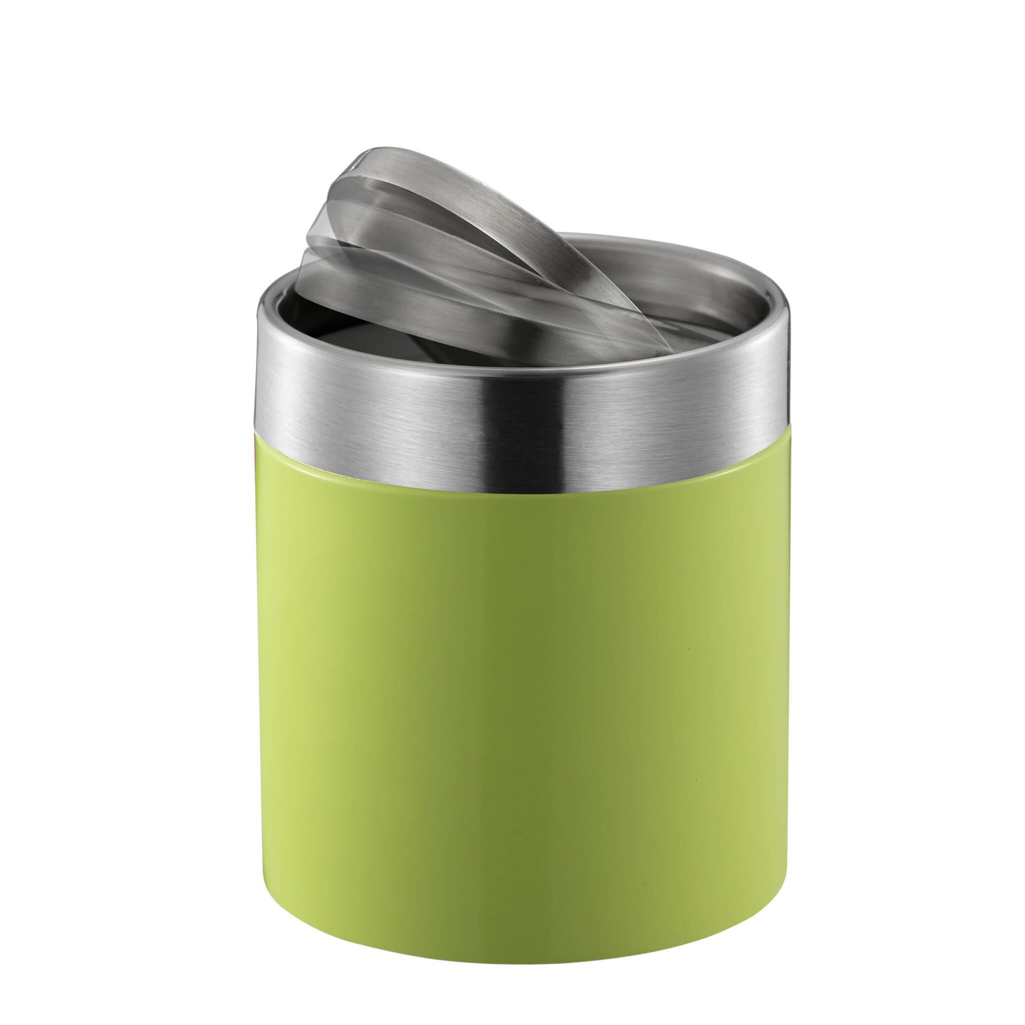 EKO Fandy Tafelafvalbak 1,5 liter (lime groen, mat RVS)