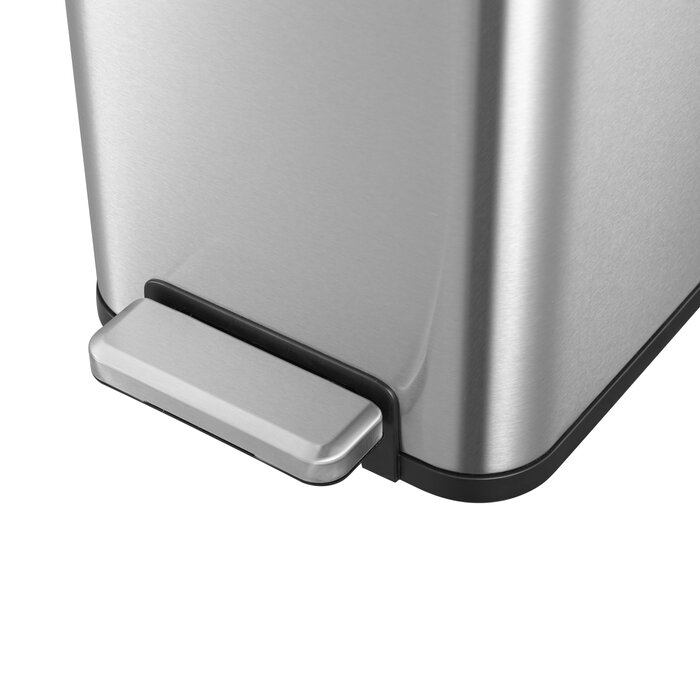 EKO Ecofly II Pedaalemmer 45 liter (mat RVS, zwart)