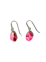 Unikat, Ohrhänger, rosa Achat, 925 Silber