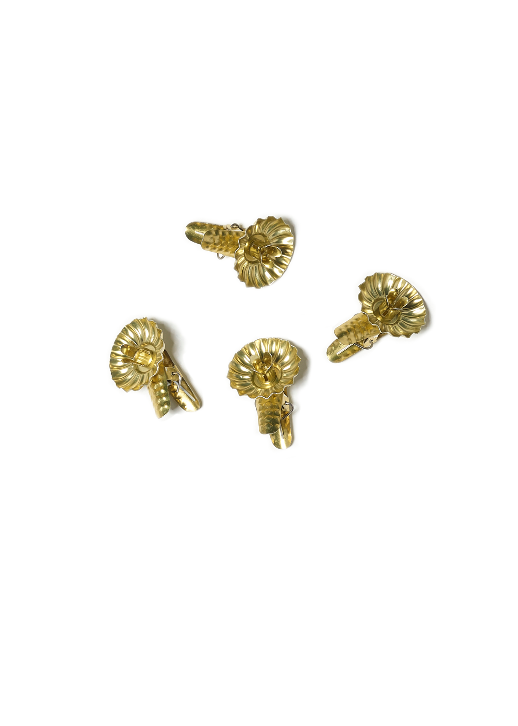4 Mini Kerzenhalter, gold