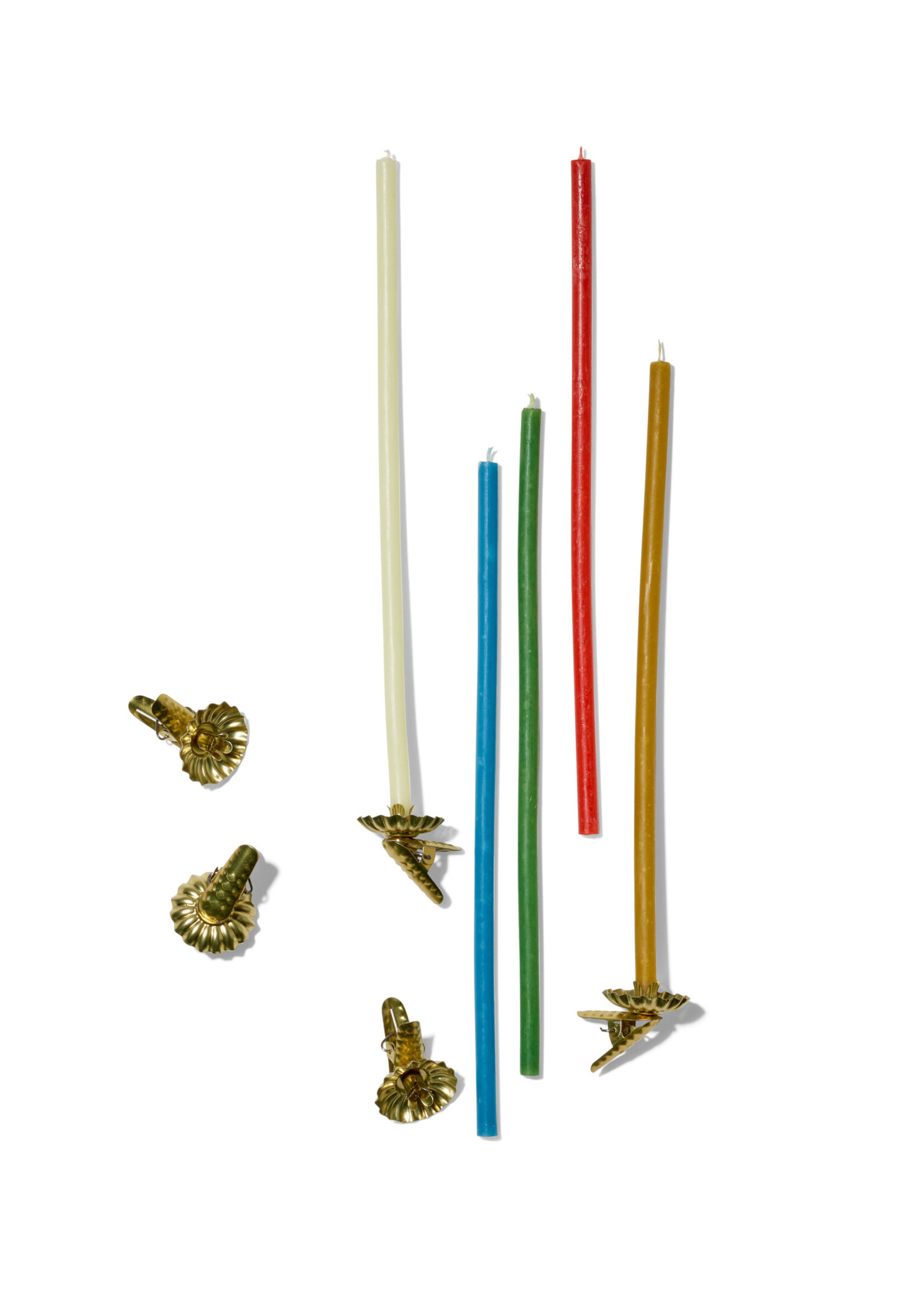 4 Mini Kerzenhalter, gold