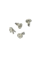 4 Mini Kerzenhalter, silber