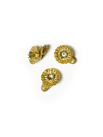 10 goldene Baumkerzenhalter