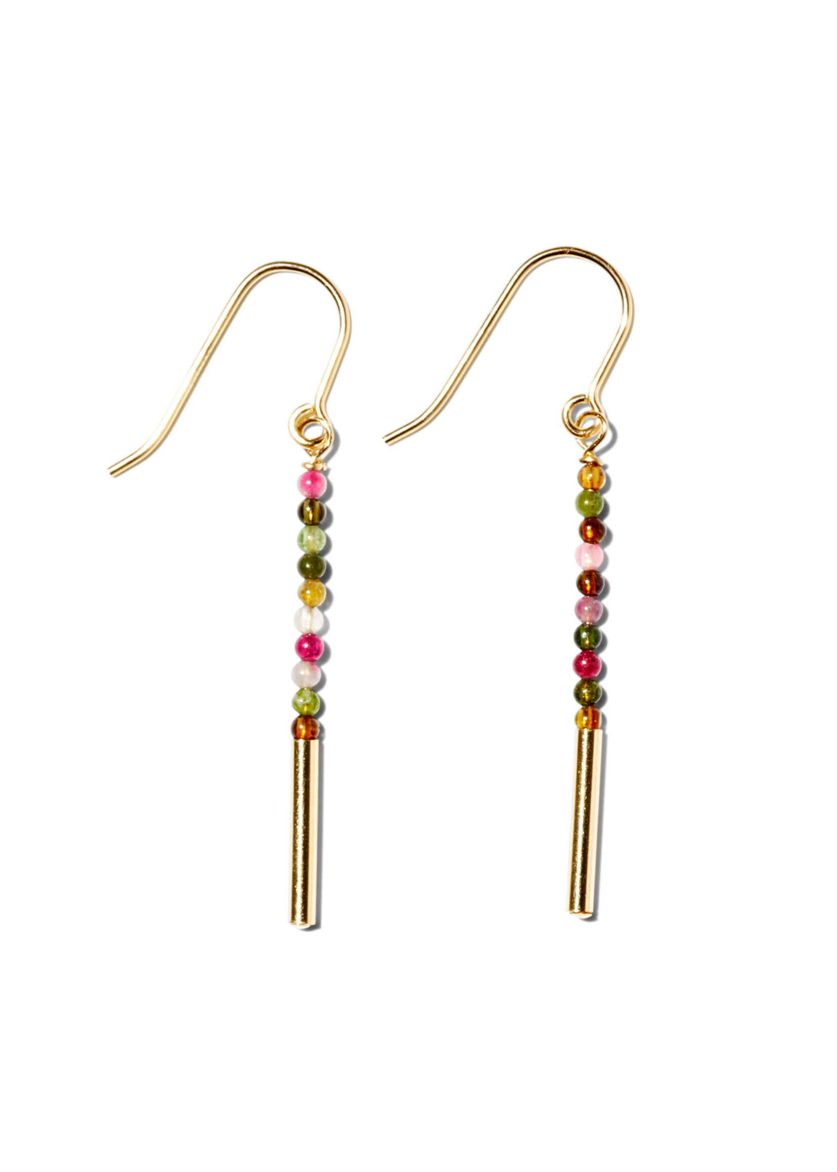 ANNA-MARIA, Ohrhänger, 14-karat gold filled, bunte Turmaline