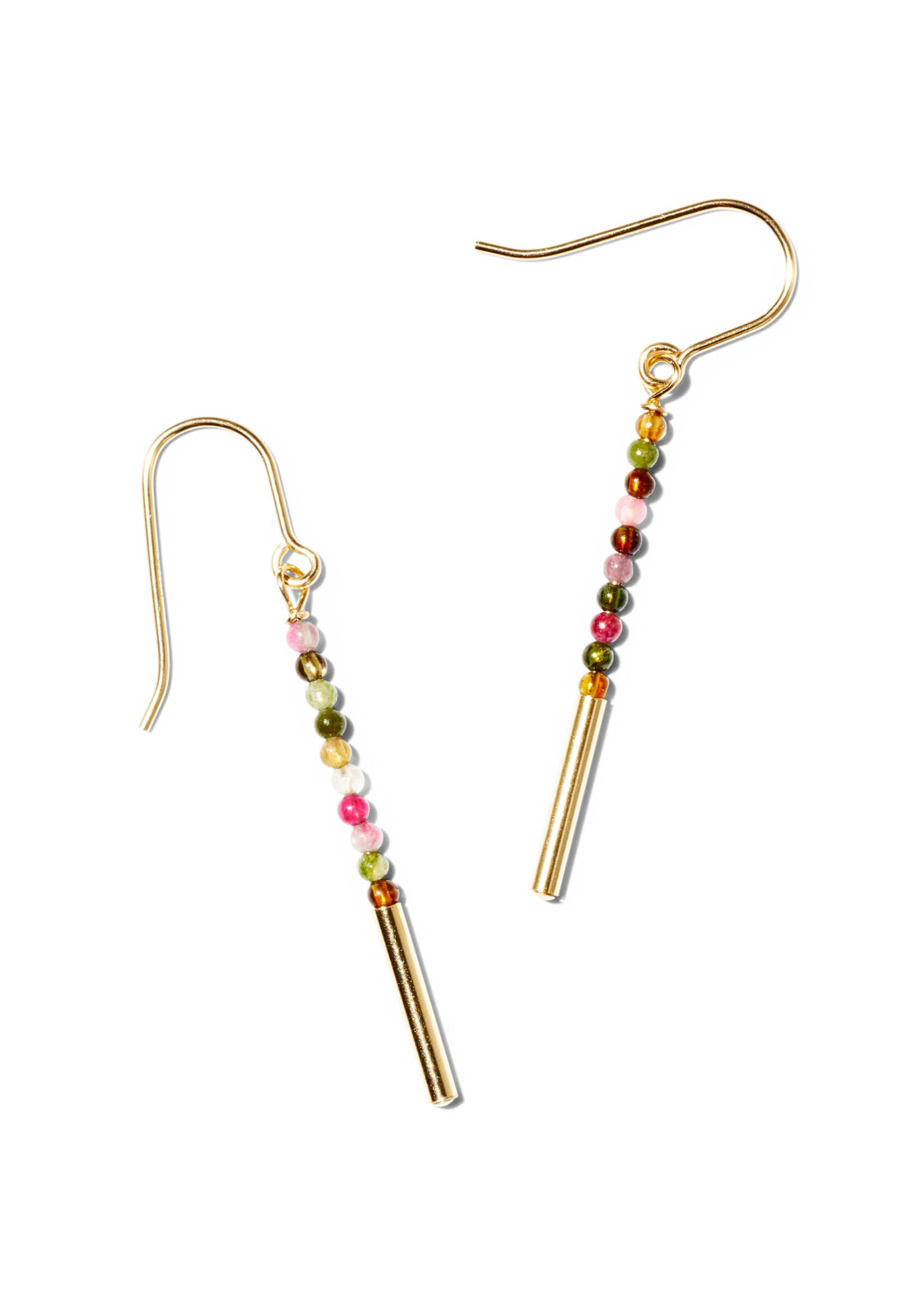 ANNA-MARIA, Ohrhänger, 14-karat gold filled, bunte Turmaline