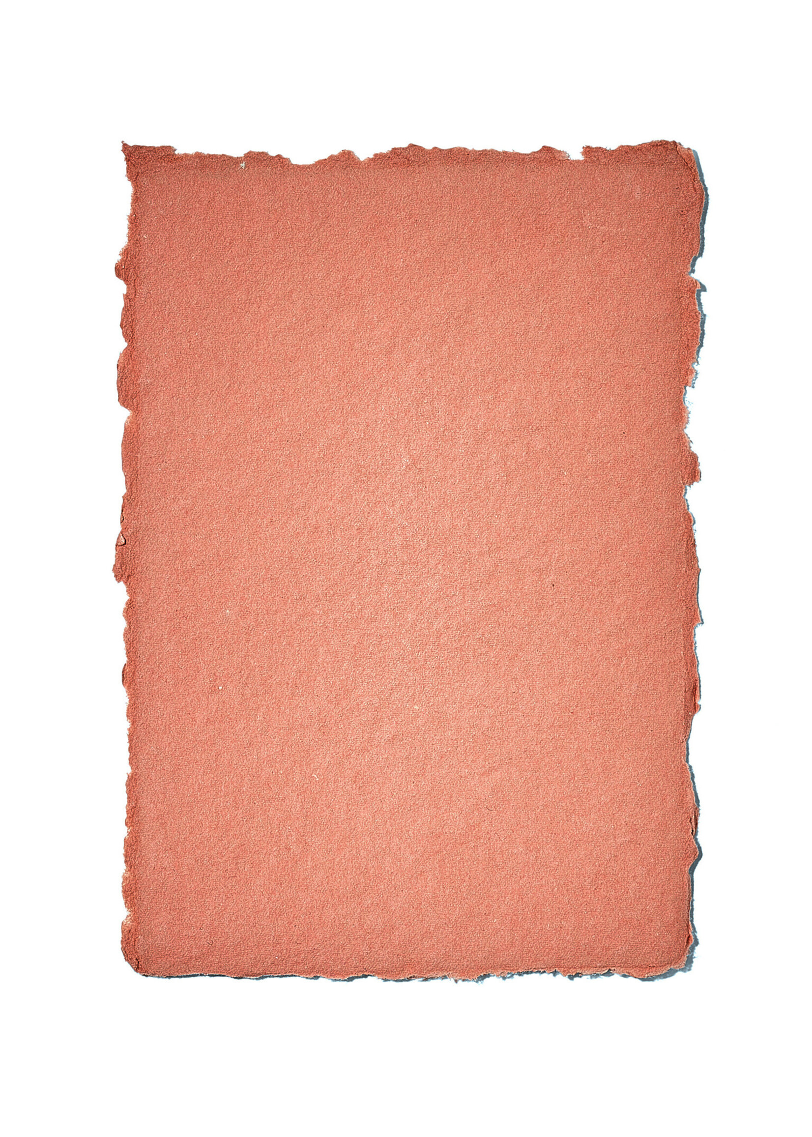 5 handgeschöpfte Baumwollpapiere ink. Couverts, zwei Formate, TERRACOTTA