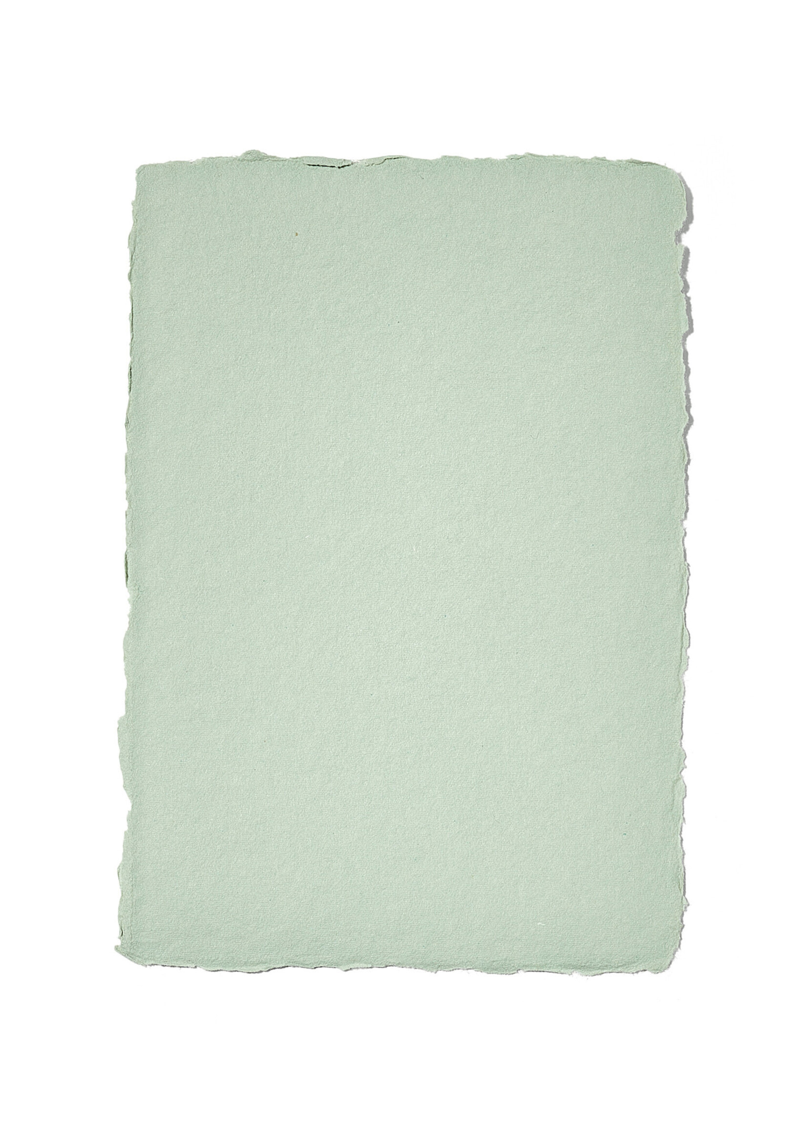 5 handgeschöpfte Baumwollpapiere inkl. Couverts, zwei Formate, JADE