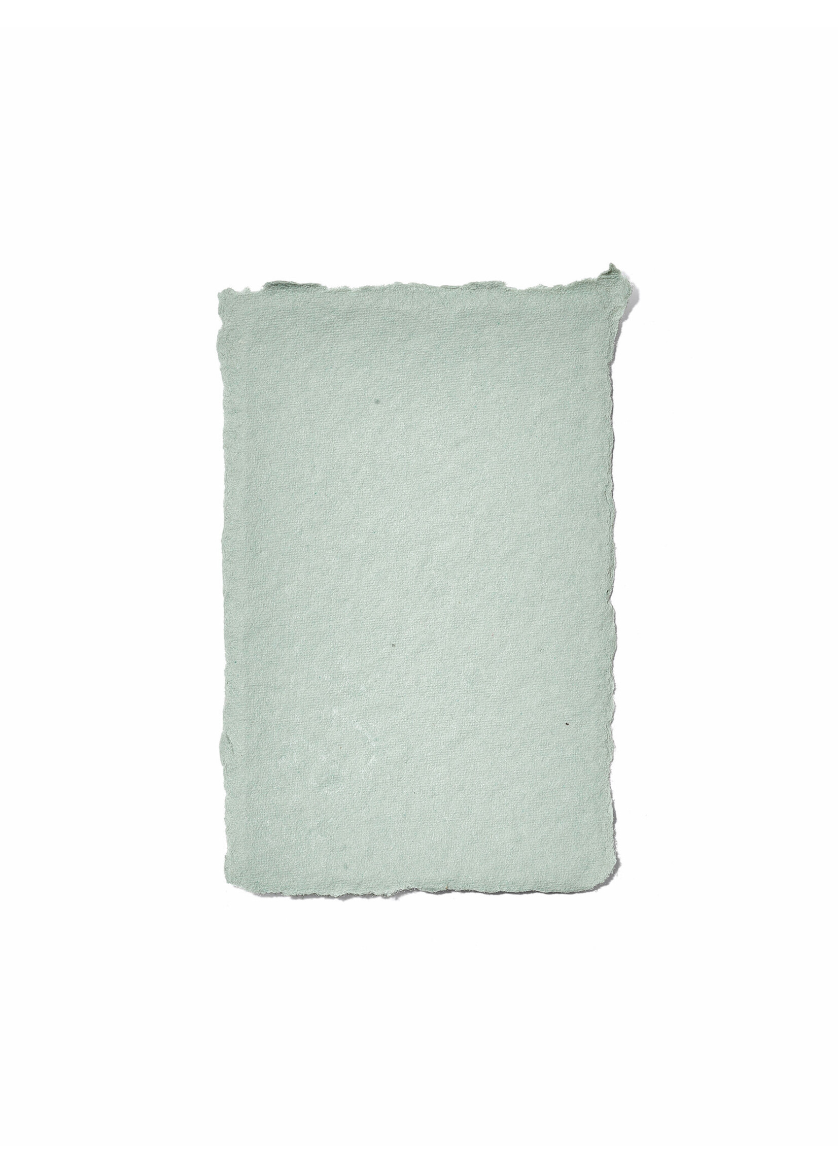 5 handgeschöpfte Baumwollpapiere inkl. Couverts, zwei Formate, JADE