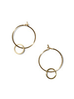 LANNI, small hoop earrings, 14-karat gold filled.