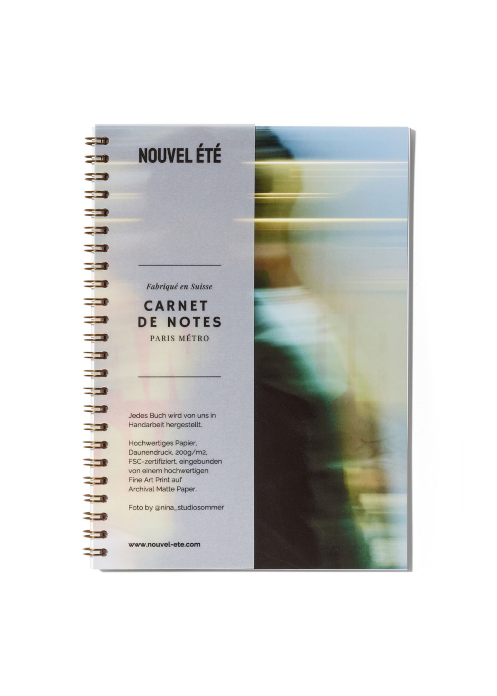 Notizbuch / Carnet de notes – Paris Métro N°1, Fine Art Print