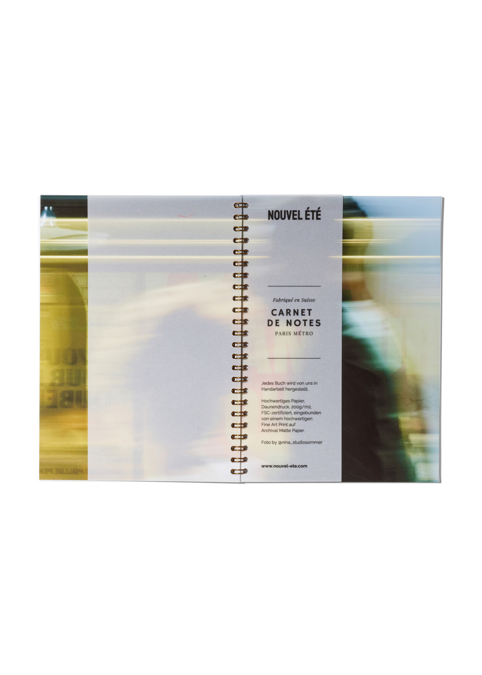 Notizbuch / Carnet de notes – Paris Métro N°1, Fine Art Print