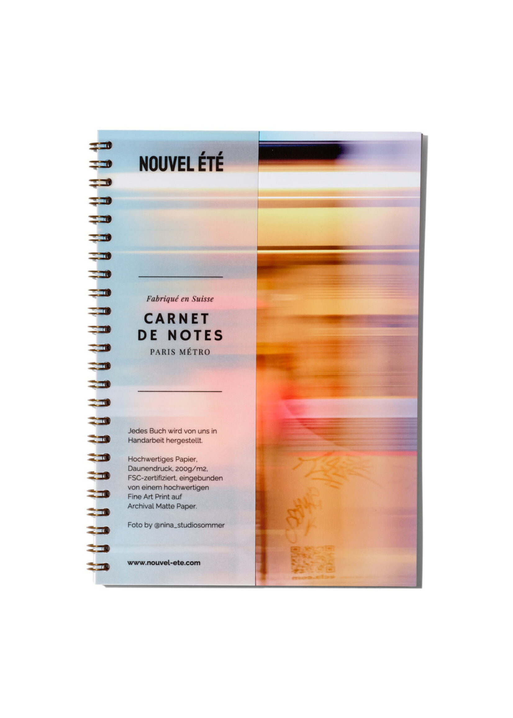 Notizbuch / Carnet de notes – Paris Métro N°4, Fine Art Print