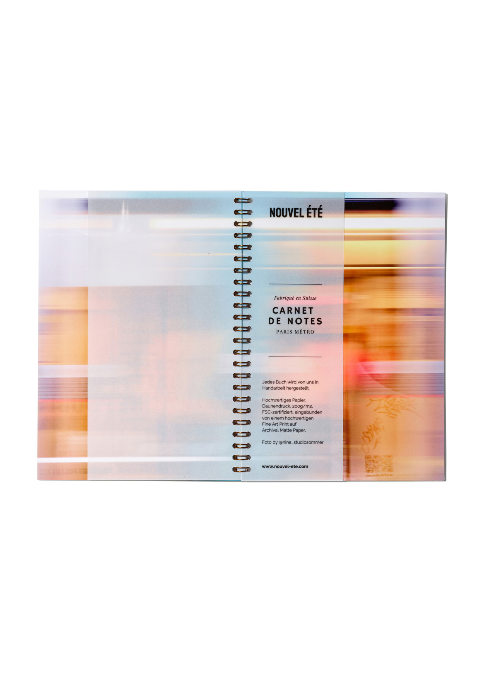 Notizbuch / Carnet de notes – Paris Métro N°4, Fine Art Print