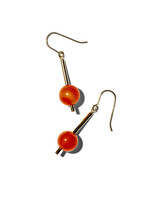 NANA, Ohrhänger, 14K gold filled, Karneol