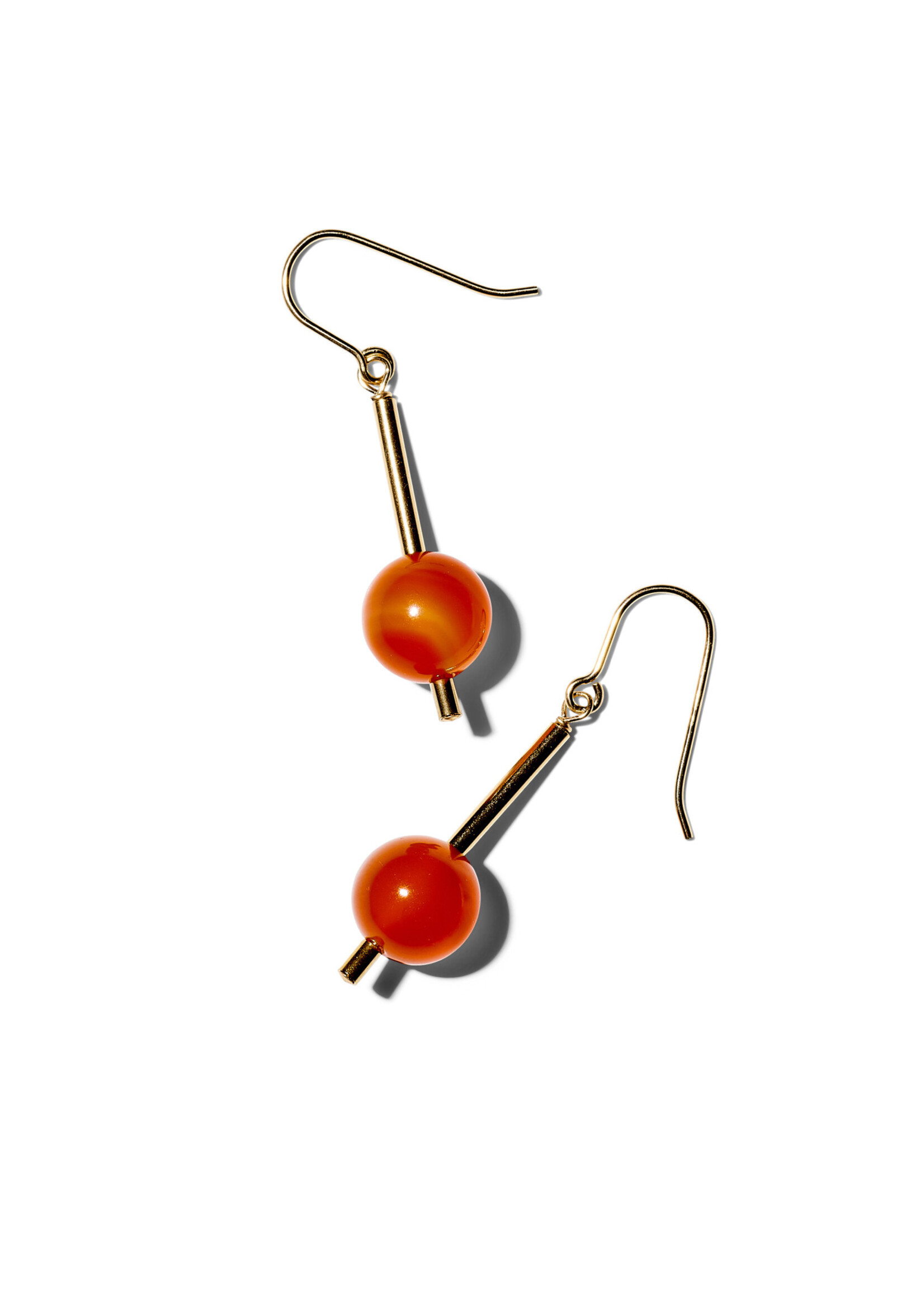 NANA, Ohrhänger, 14K gold filled, Karneol